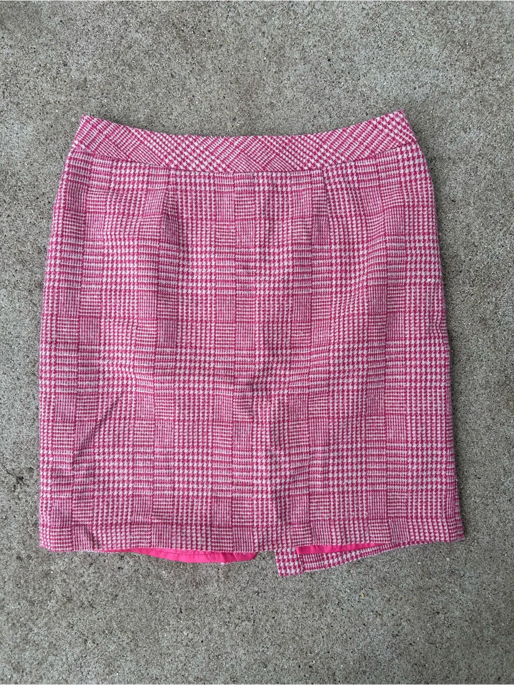Chadwicks Pink Plaid Pencil Skirt